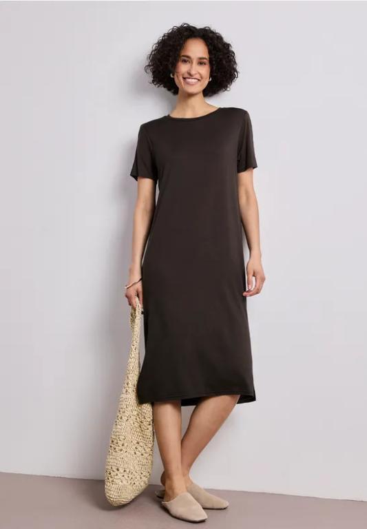Midi-Kleid mit Kurzarm mit Schlitzdetail in Aesch - Bild 1