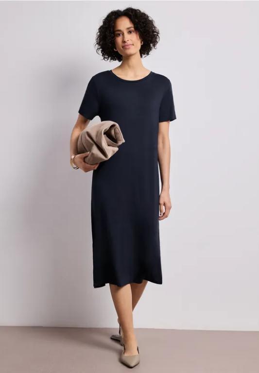 Midi-Kleid mit Kurzarm mit Schlitzdetail in Aesch - Bild 1
