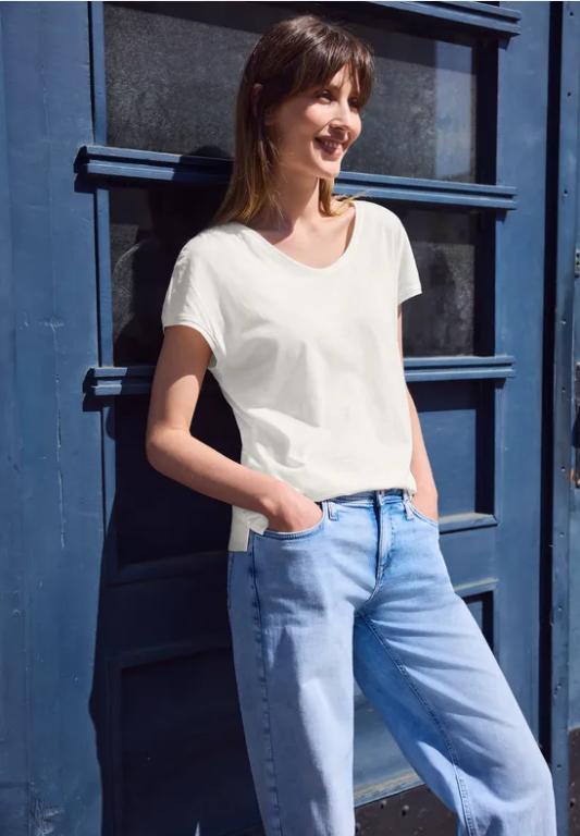 Dropped Shoulder Shirt mit V-Neck in der Schweiz - Bild 1