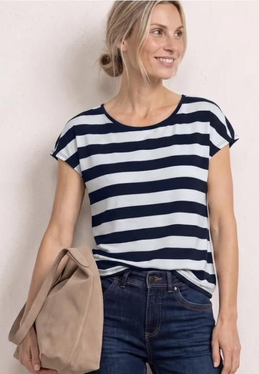 Kurzarm Shirt mit Rundhals und Print in der Schweiz - Bild 1