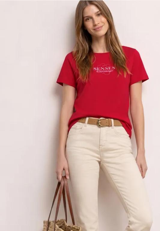 T-Shirt mit Rundhals und Wording Artwork in Willisau - Bild 1