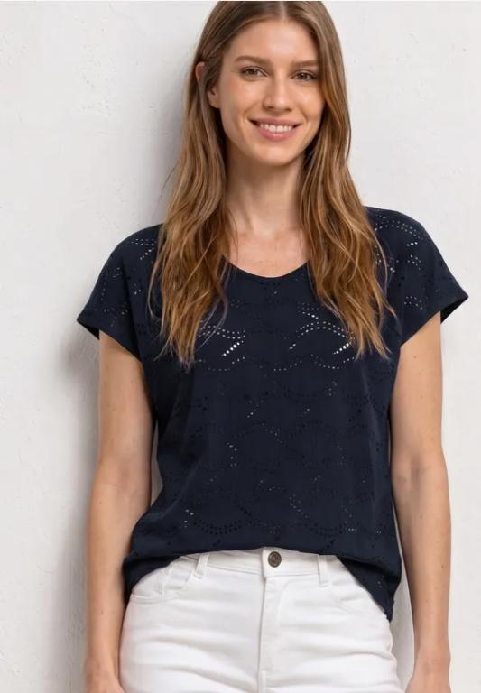 Dropped Shoulder Shirt mit Strukturmix in Bern - Bild 1