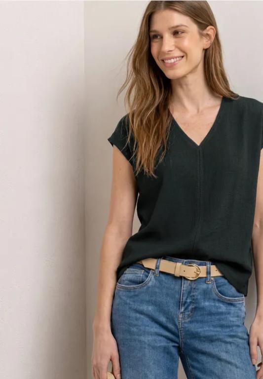 T-Shirt mit Strukturmix und Tape in der Schweiz - Bild 1