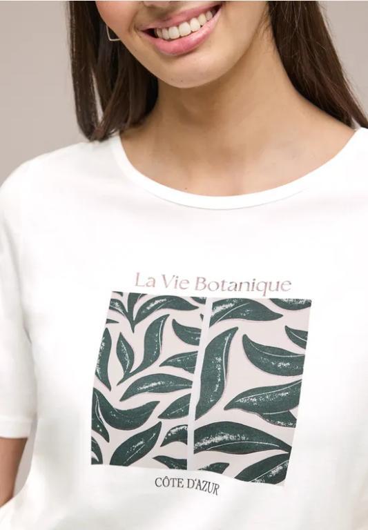 T-Shirt mit Rundhals und Blätter-Artwork in Willisau - Bild 1