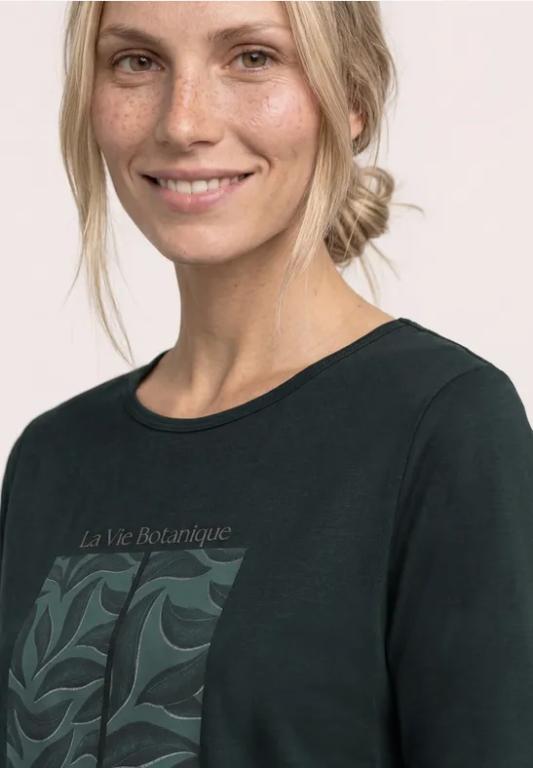 T-Shirt mit Rundhals und Blätter-Artwork in Willisau - Bild 1