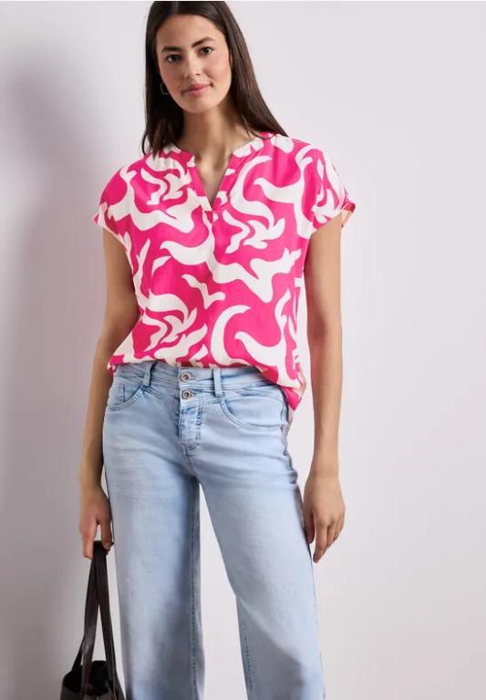 Dropped Shoulder Blusenshirt mit Print in Appenzell - Bild 1
