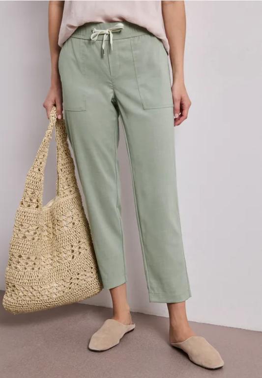 Slim Leg Hose in Melange-Optik in Appenzell - Bild 1
