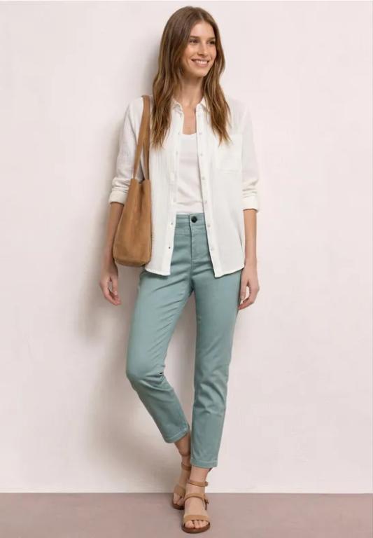 7/8 Slim Leg Hose im Satin-Look in Willisau - Bild 1