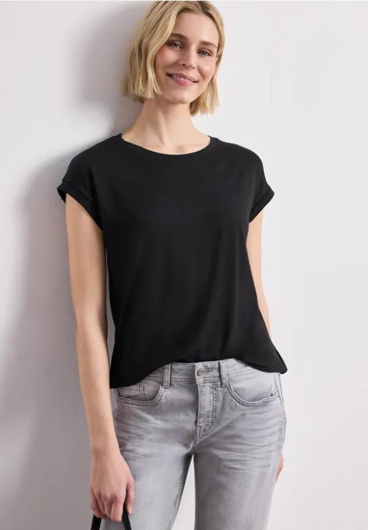T-Shirt mit Boatneck und Deko-Tape in der Schweiz - Bild 1