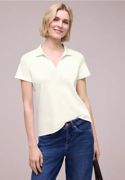 Kurzarm Poloshirt mit Split Neck in der Schweiz - Bild 1