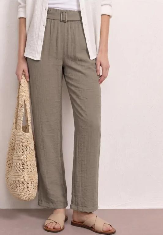 Wide Leg Hose mit Gürtel im Casual Fit in Aesch - Bild 1
