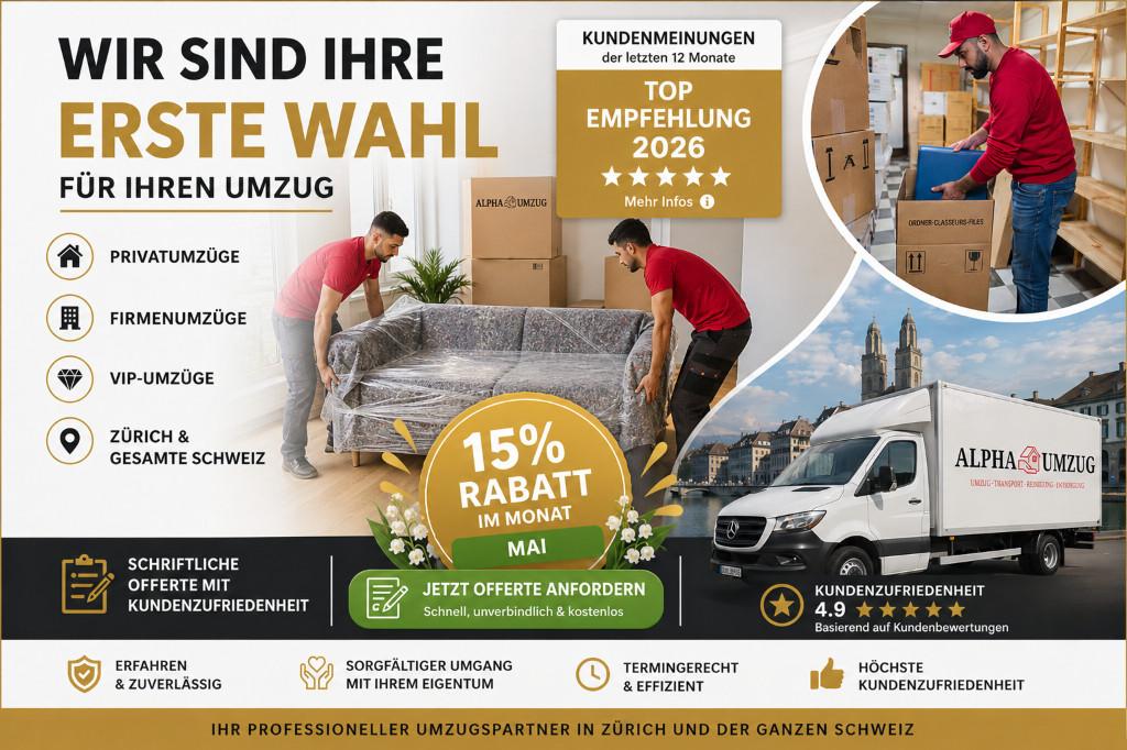 Professionelle Umzugsfirma mit Festpreisgarantie — vollversicher in Opfikon - Bild 2