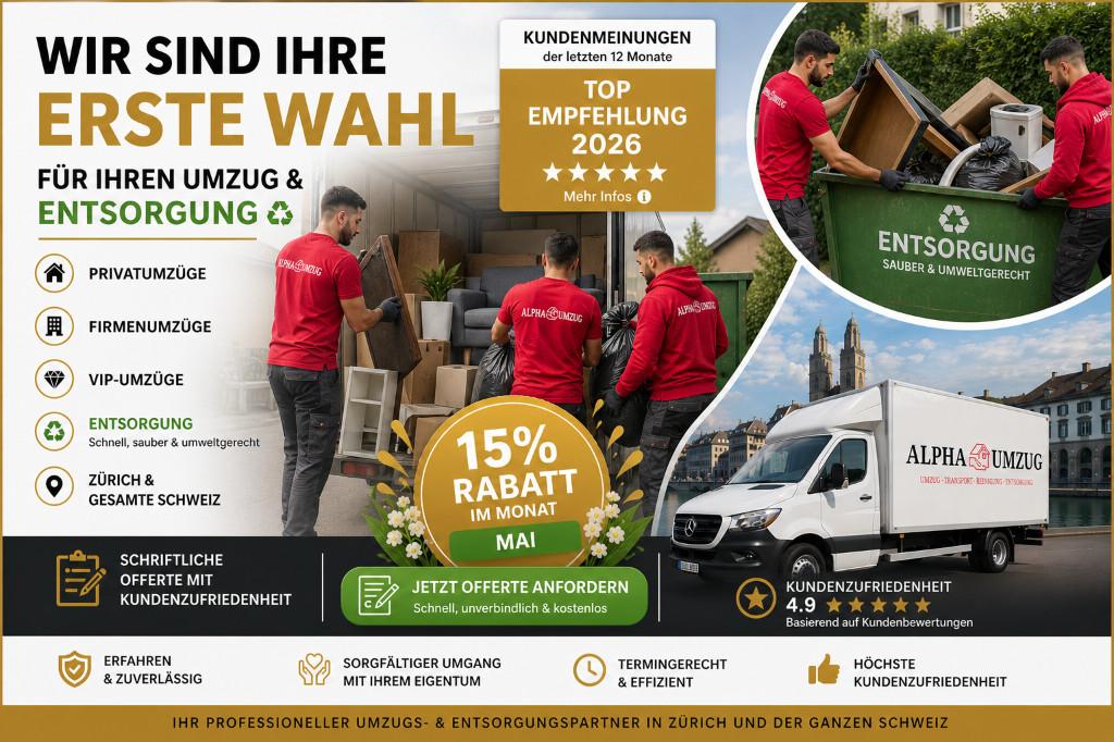 Professionelle Umzugsfirma mit Festpreisgarantie — vollversicher in Opfikon - Bild 3