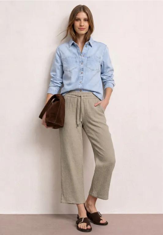 Wide Leg Hose aus Musselin im Loose Fit in Bremgarten - Bild 1
