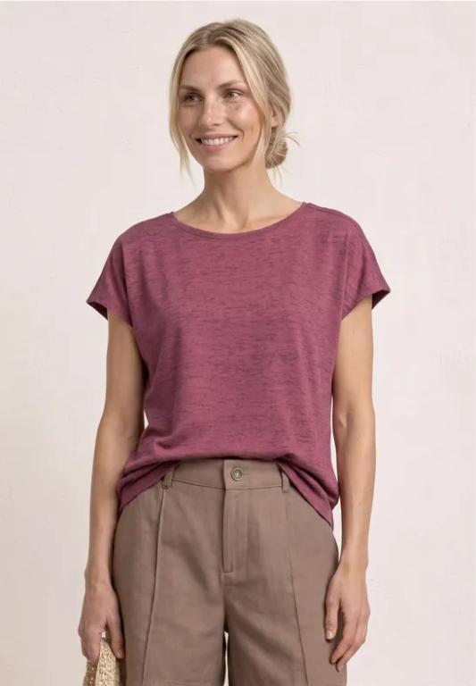 T-Shirt mit Boat Neck und Smok-Detail in der Schweiz - Bild 1