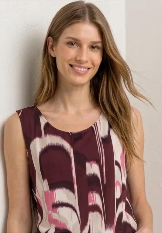 Top mit V-Neck und Elastiksaum in Aesch - Bild 1