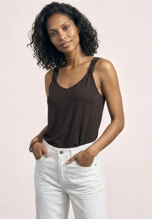 Top mit V-Neck und Knotendetail in Urdorf - Bild 1