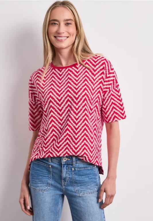 T-Shirt mit Rundhals und All-over-Print in Aesch - Bild 1