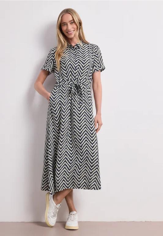 Midi-Kleid mit Zick-Zack-Muster in Bern - Bild 1