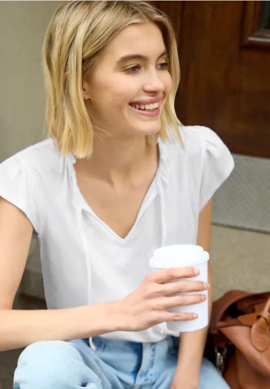 Dropped Shoulder Shirt mit Split Neck in Urdorf - Bild 1