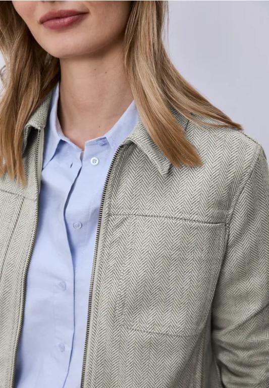 Jacke mit Fischgrätmuster und Zipper in Aesch - Bild 1