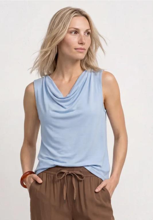 Silk-Look Top mit Wasserfall-Ausschnitt in Appenzell - Bild 1