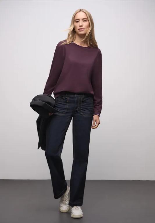 Softes Shirt mit Rippdetails in Willisau - Bild 1
