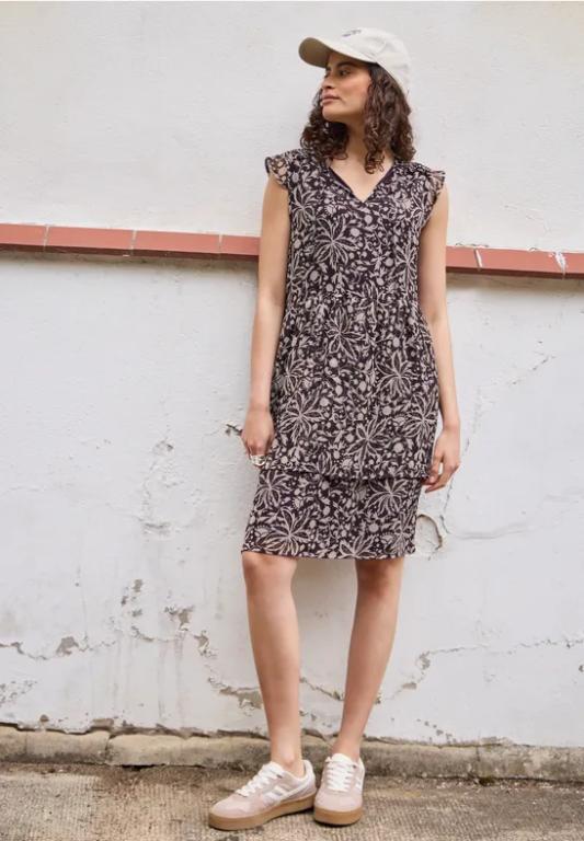 Knielanges Kleid aus Chiffon mit Print in Luzern - Bild 1