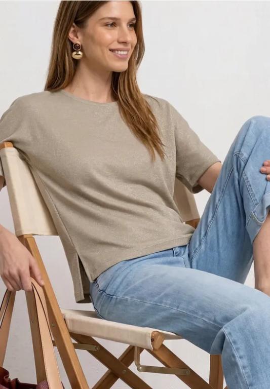 Dropped Shoulder Shirt mit Glitzerdetails in Aesch - Bild 1