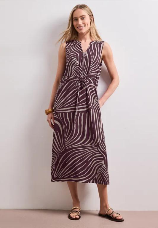 Midi-Kleid mit Split Neck und Zipper in Solothurn - Bild 1