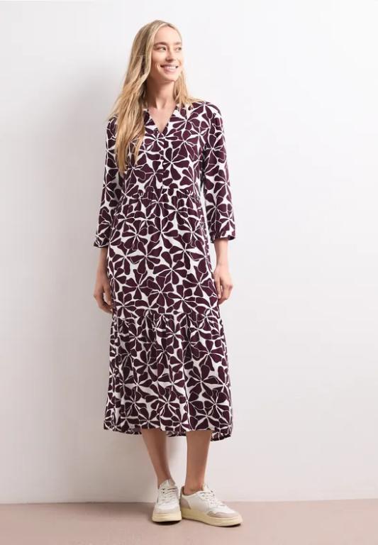 Midi-Kleid mit Split Neck und Print in Lenzburg - Bild 1
