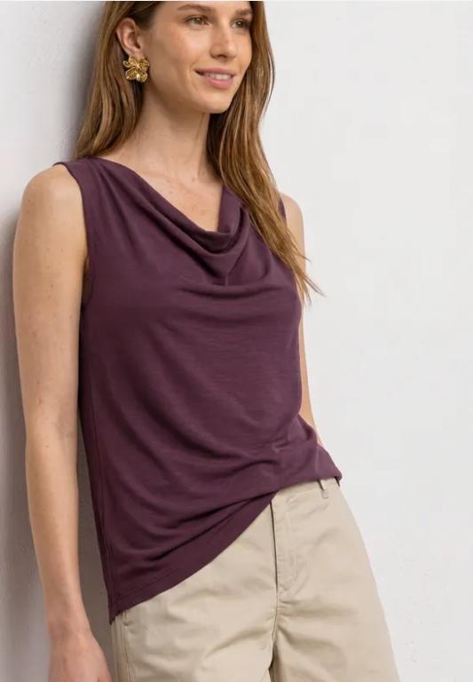 Silk-Look Top mit Wasserfall-Ausschnitt in Frauenfeld - Bild 1