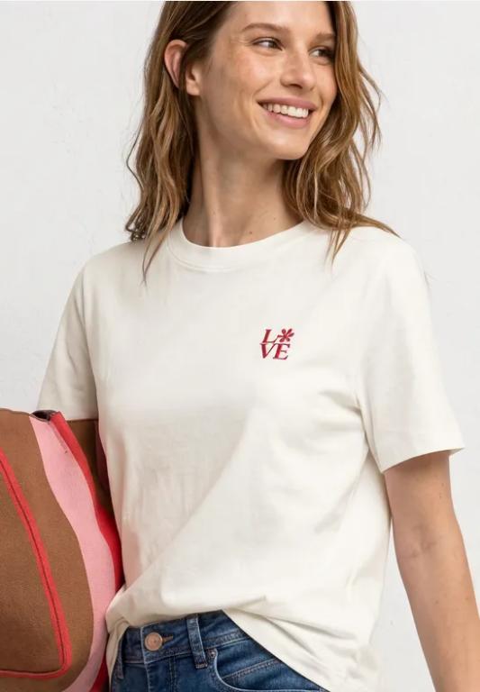 T-Shirt mit Rundhals und Printdetail in Urdorf - Bild 1