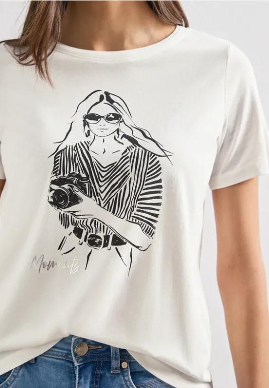 T-Shirt mit Rundhals und Frontprint in Luzern - Bild 1