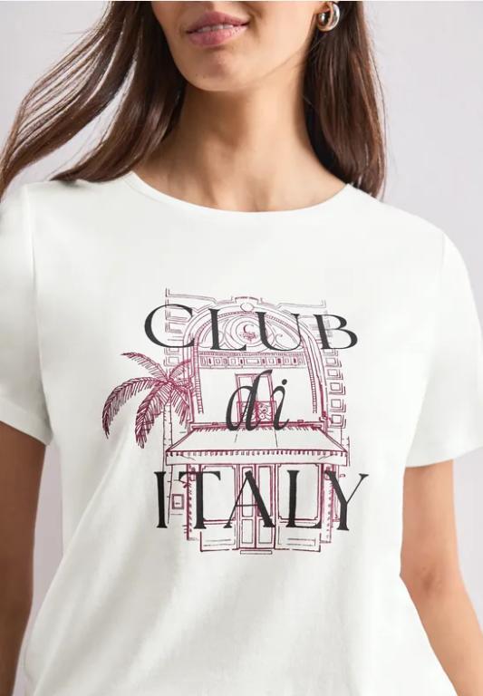 T-Shirt mit Rundhals und Artwork in der Schweiz - Bild 1