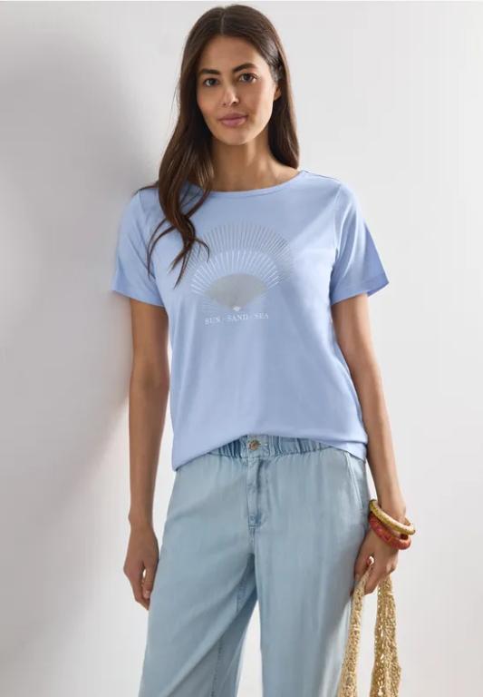 T-Shirt mit Rundhals und Foliendetails in Dulliken - Bild 1