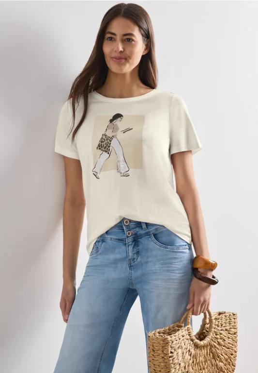 T-Shirt mit Rundhals und Frontprint in Dulliken - Bild 1