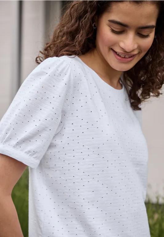 T-Shirt aus Spitze mit Rundhals in Aesch - Bild 1