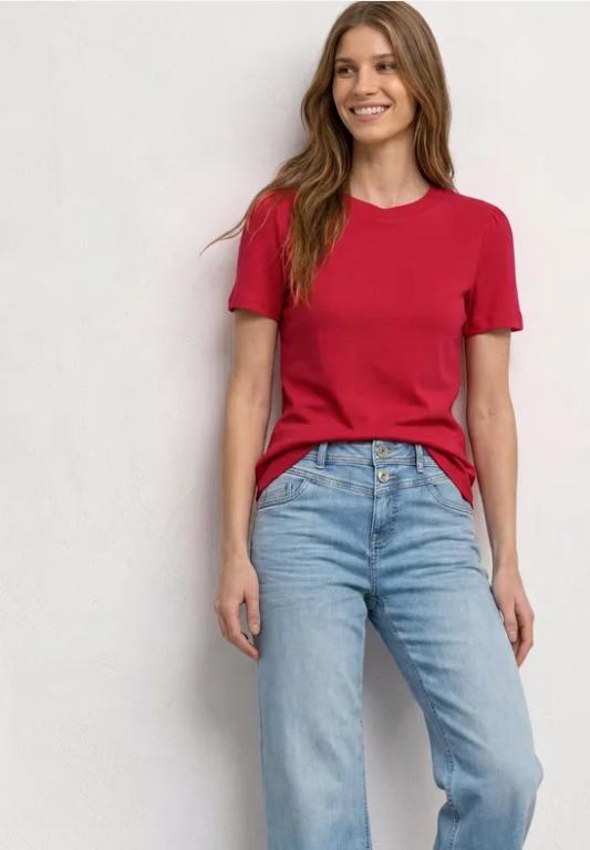 T-Shirt mit gerafftem Ärmel in Appenzell - Bild 1