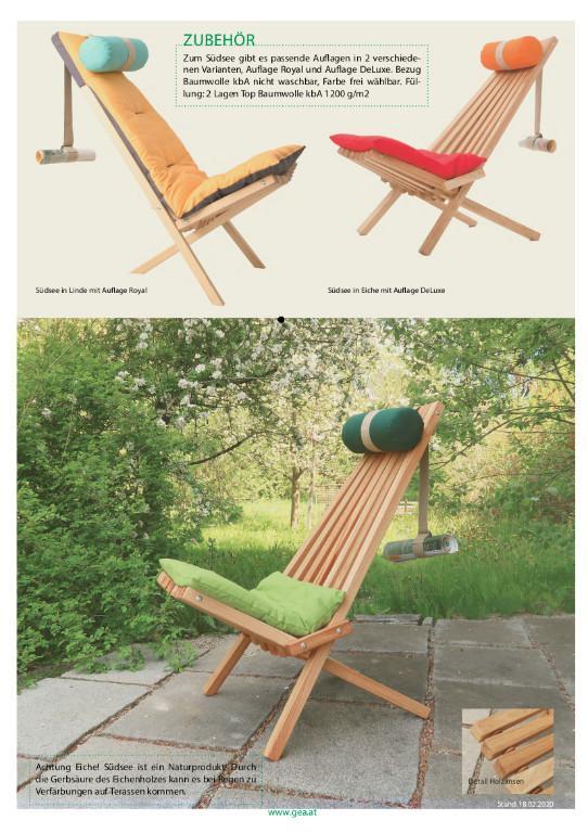 Liegestuhl neu von GEA mit Polster Royal (2x) mit Beistelltisch in Frauenfeld - Bild 4