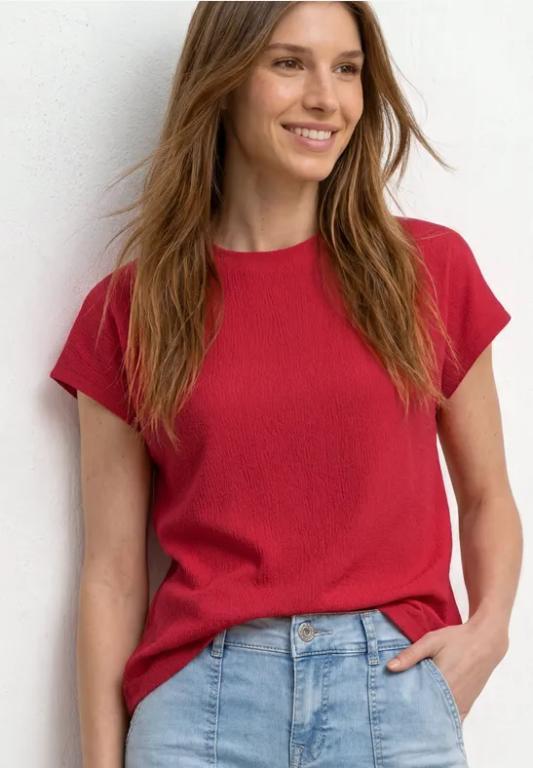 Dropped Shoulder Shirt mit Strukturmix in Willisau - Bild 1