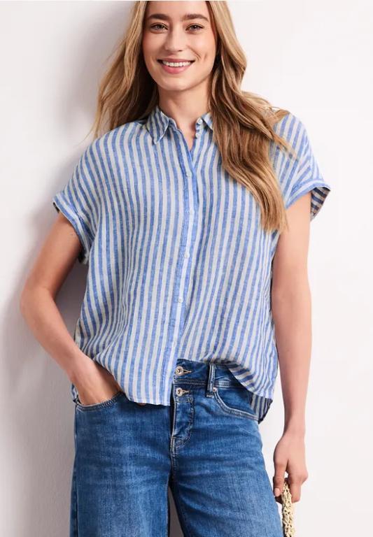 Dropped Shoulder Bluse aus Leinen in Basel - Bild 1