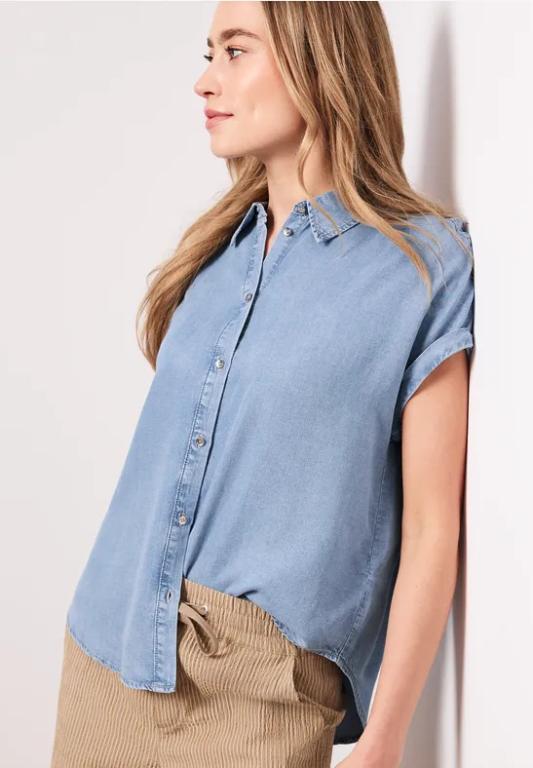 Dropped Shoulder Hemdbluse im Denim-Look in Aesch - Bild 1