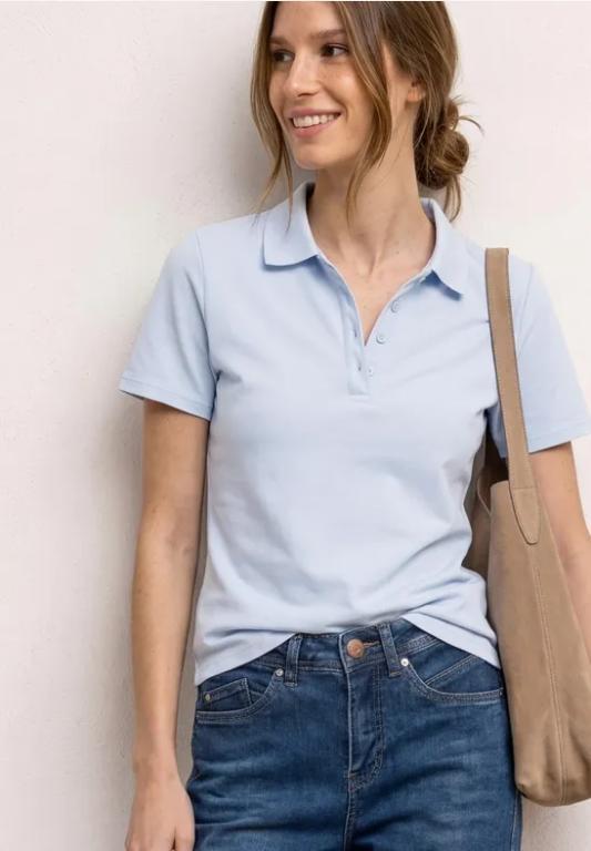 Kurzarm Poloshirt in Rippstruktur in der Schweiz - Bild 1
