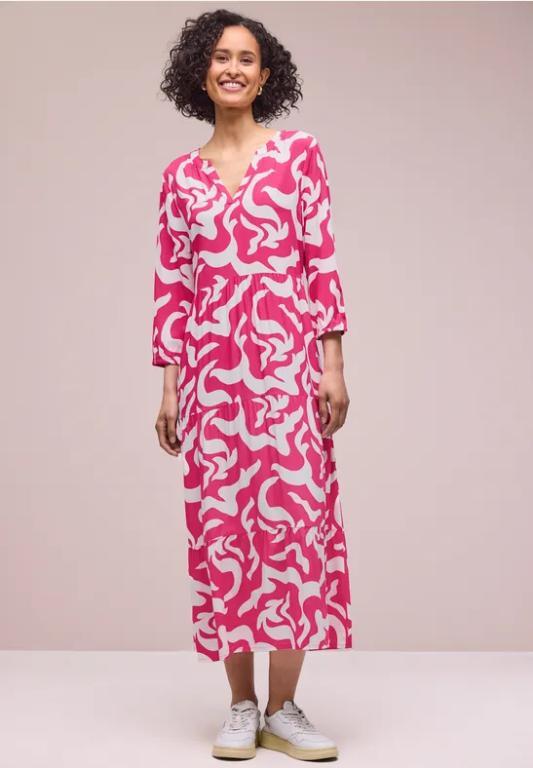 Midi-Kleid mit Split Neck und Print in Aesch - Bild 1