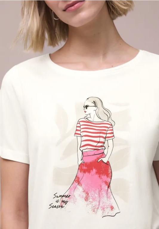 T-Shirt mit Rundhals und Print in Willisau - Bild 1