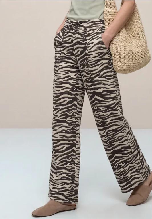 Wide Leg Hose im Loose Fit mit Animal Print in Urdorf - Bild 1