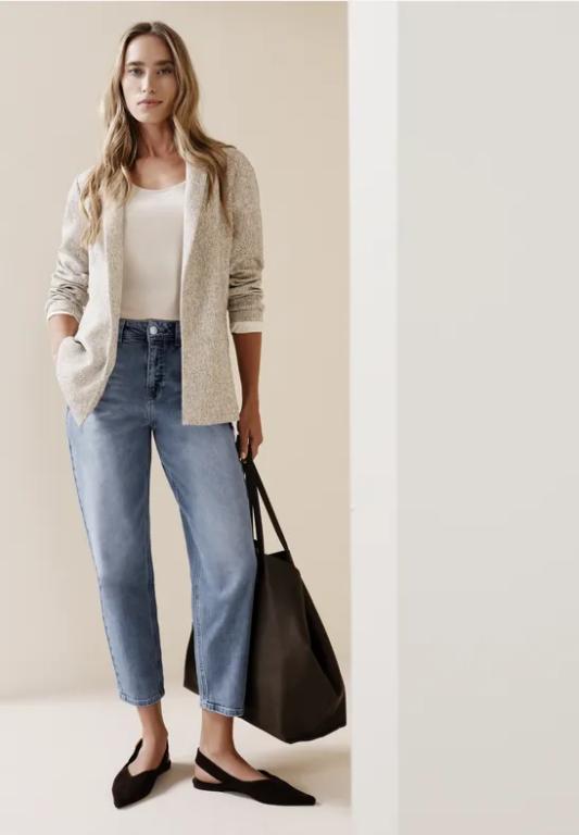High Waist Barrel Leg Jeans im Loose Fit in Luzern - Bild 1
