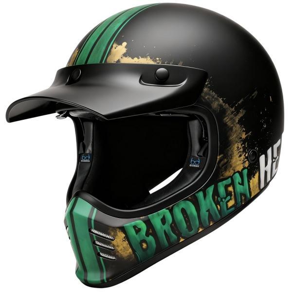 Broken Head Retro Helm Rusty Rider Gr?n in Steffisburg - Bild 1