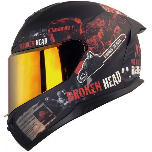 Broken Head Integralhelm Resolution Rot Set + Rot-Verspiegel … in Münchenstein - Bild 1